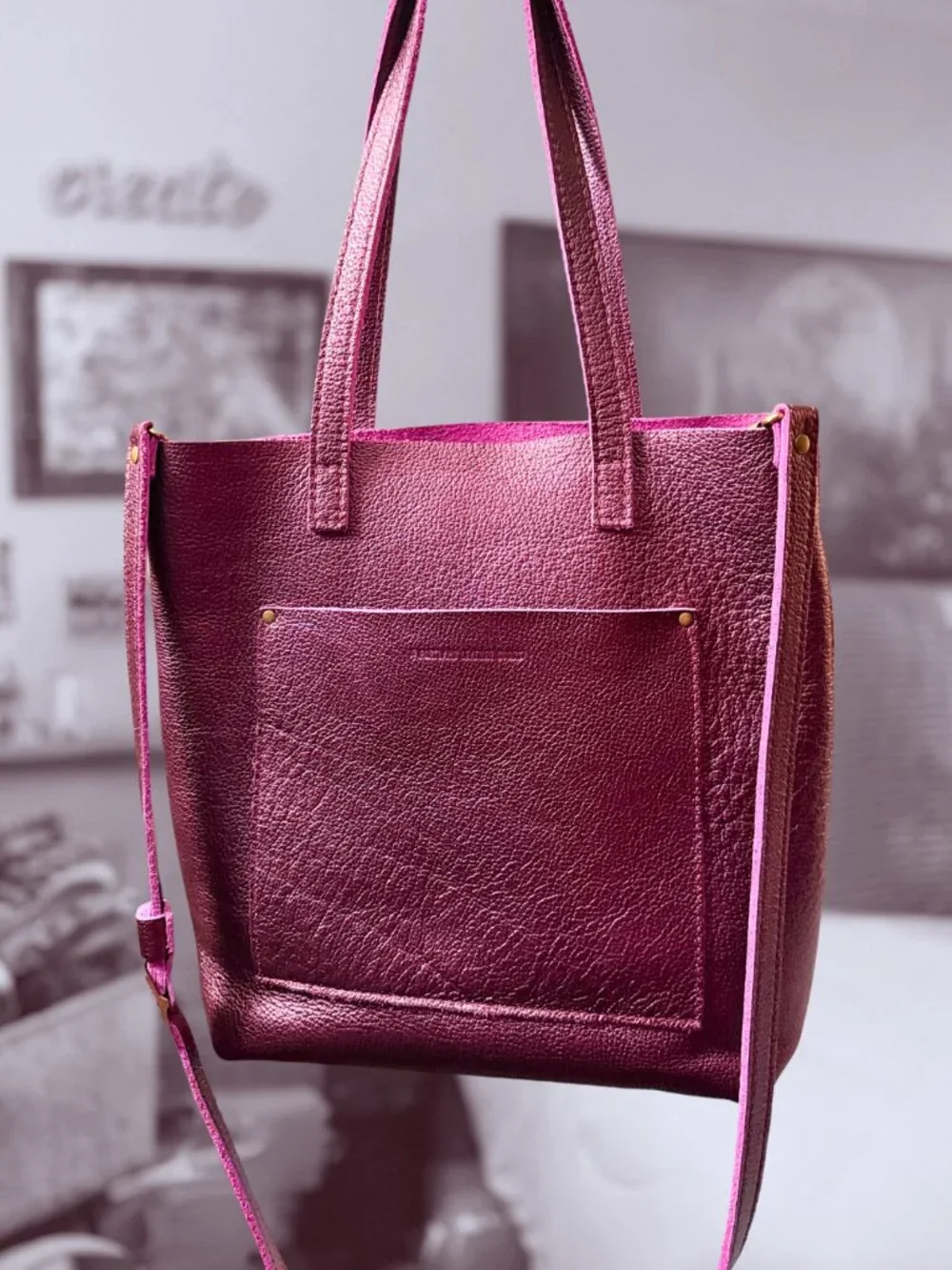 Ultra Violet Original Crossbody Tote by Portland Leather Goods